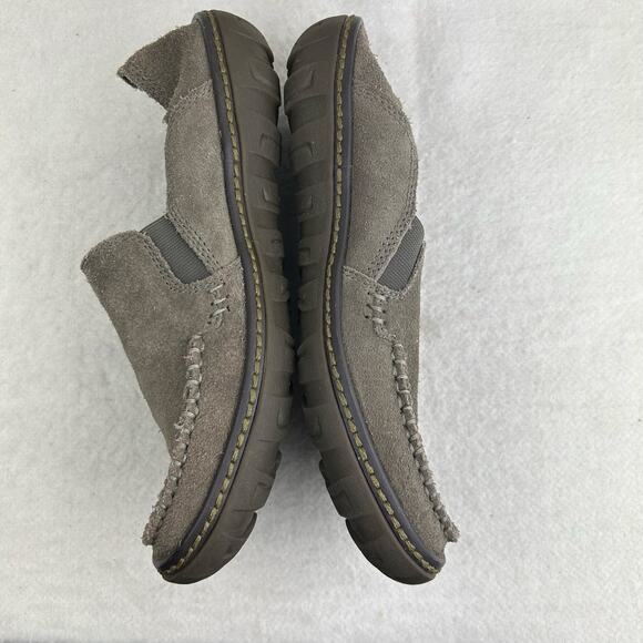 CAT Caterpillar Men's Gray Leather Slip-On Shoe Casual Loafer Thick Soles Size 6 - Picture 10 of 13